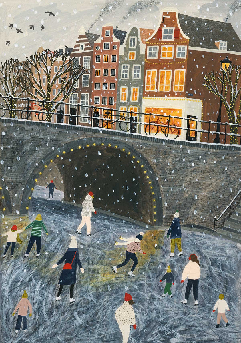 Ice Skating on the Canal by Rachel Victoria Hillis