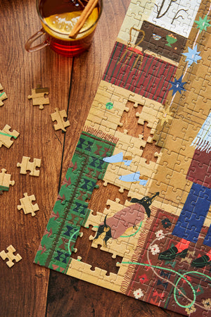 Bundle Up 500 Piece Puzzle by Ordinary Habit detail of pieces