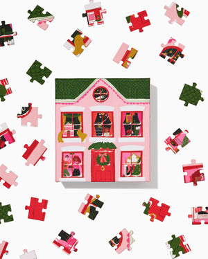 Christmas Eve 100 Piece Mini Puzzle by Ordinary Habit with Pieces