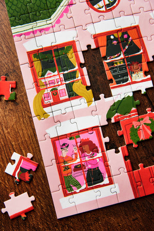Christmas Eve 100 Piece Mini Puzzle by Ordinary Habit closeup