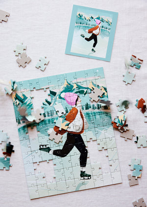 The Skater 100 Piece Mini Puzzle by Ordinary Habit