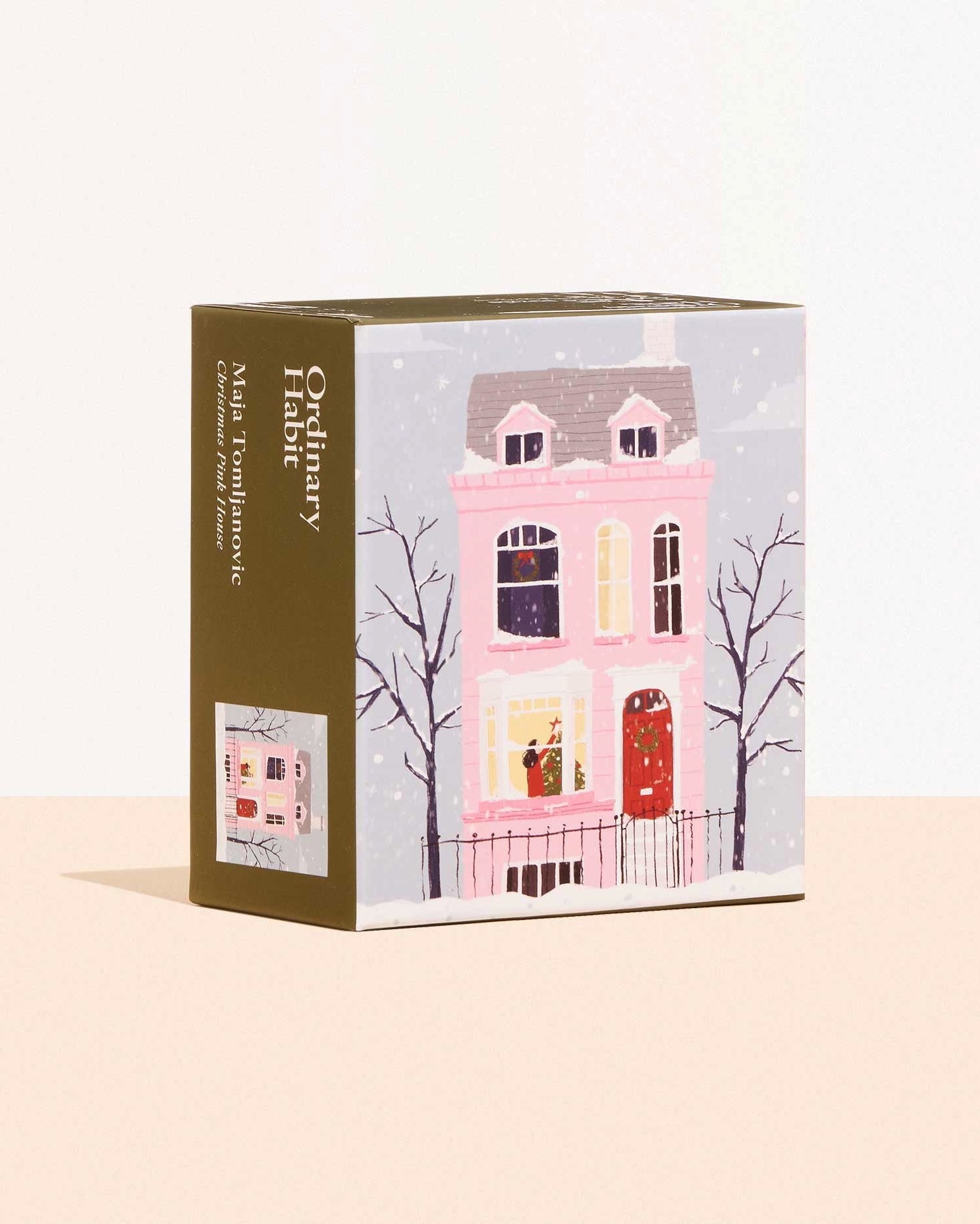 Ordinary Habit 100 Piece Puzzle - Christmas Pink House by Maja
