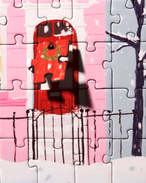 Christmas Pink House Puzzle by Maja Tomljanovic - Ordinary Habit