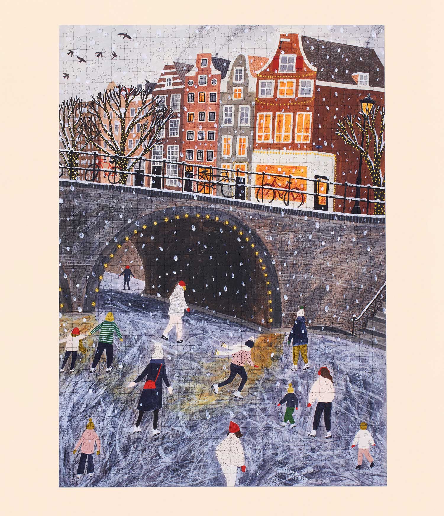Ice Skating on the Canal Puzzle by Rachel Victoria Hillis - Ordinary Habit
