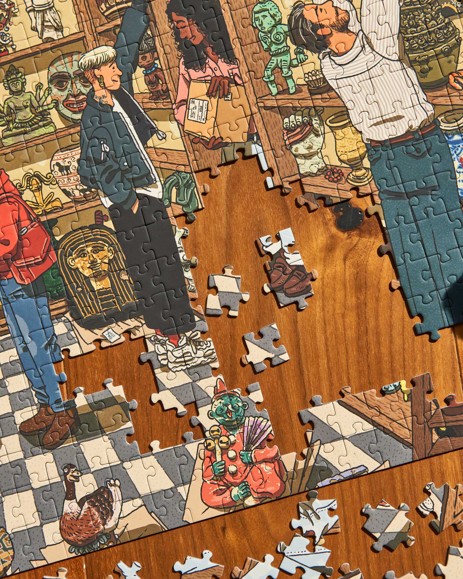 Ten households assemble a 40,000-piece puzzle in self-isolation